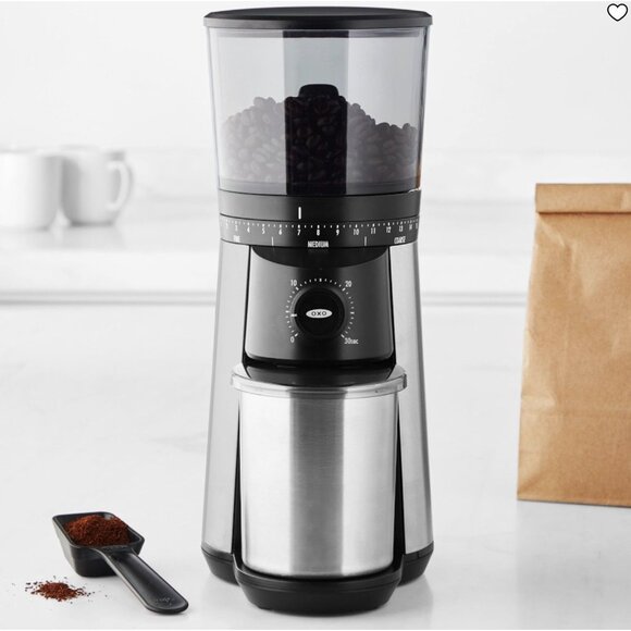 Coffee Grinder Adjustable Settings & 3/4 Lb Bean Capacity Black/Silver Electric - Picture 3 of 12